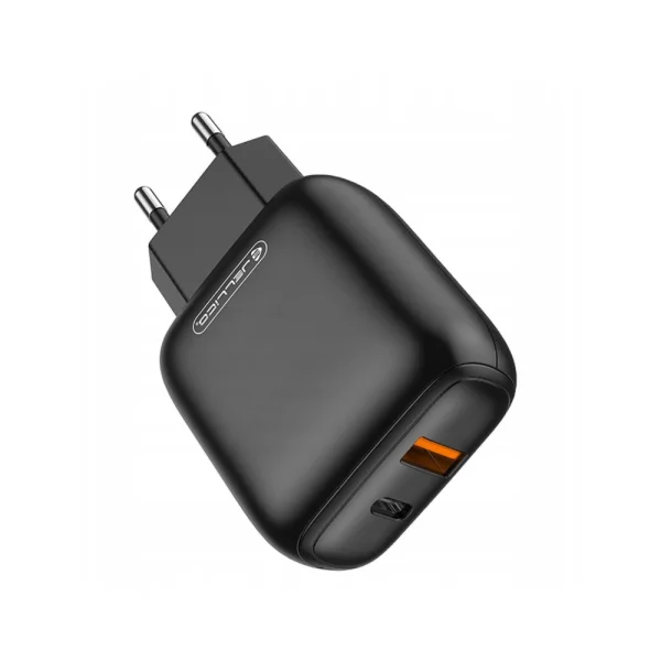 Зарядно с кабел JELLICO C31,220V, 20W, PD, USB-C и USB 3.0, с кабел USB-C към Lightning, Черен 2