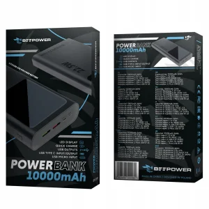 Universal Power Bank BeePower BP-10PD, 10000mAh, 22.5W, USB-C, 2 x USB 3.0, Black 5