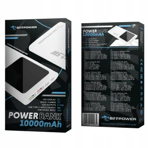 Универсална външна батерия BeePower BP-10PD, 10000mAh, 22.5W, USB-C, 2 x USB 3.0, Бял 5