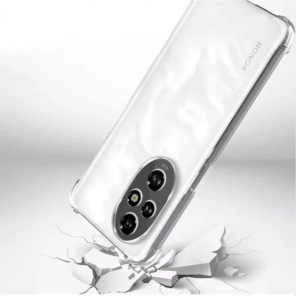 Силиконов калъф Techsuit Shockproof за Huawei Honor 200, Прозрачен 2
