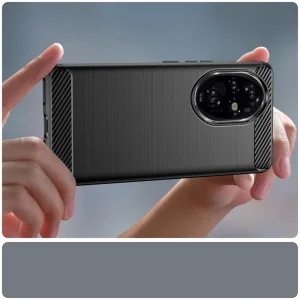 Techsuit Carbon Fibre Brushed Silicone Case for Huawei Honor 200 Pro, Black 5