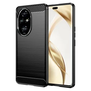 Силиконов Калъф Techsuit Carbon Fibre Brushed за Huawei Honor 200 Pro, Черен