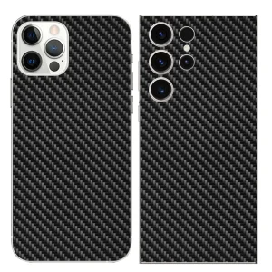 Изрязване Фолио Протектор за телефон (Гръб), Carbon 3D черен