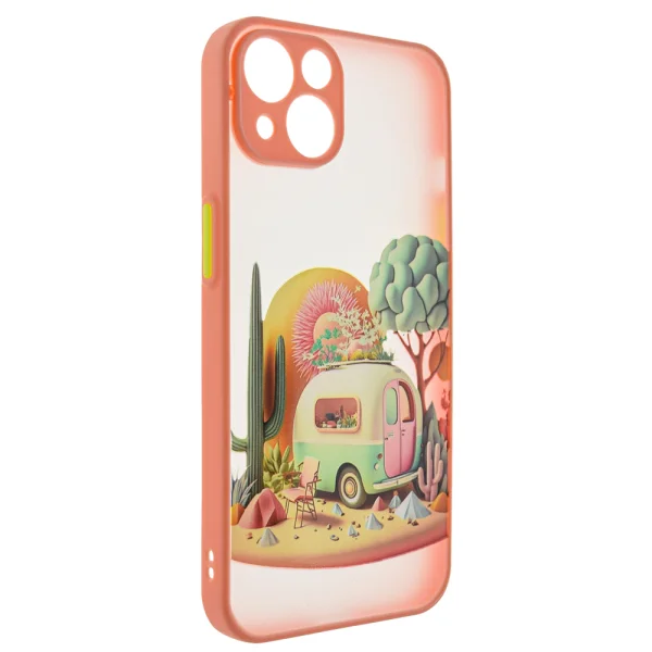Удароустойчив калъф Trendy Travel за iPhone 14, Каравана 2