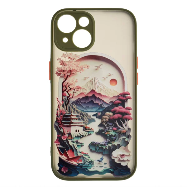 Удароустойчив калъф Trendy Travel за iPhone 15, Прозорец към Китай 1