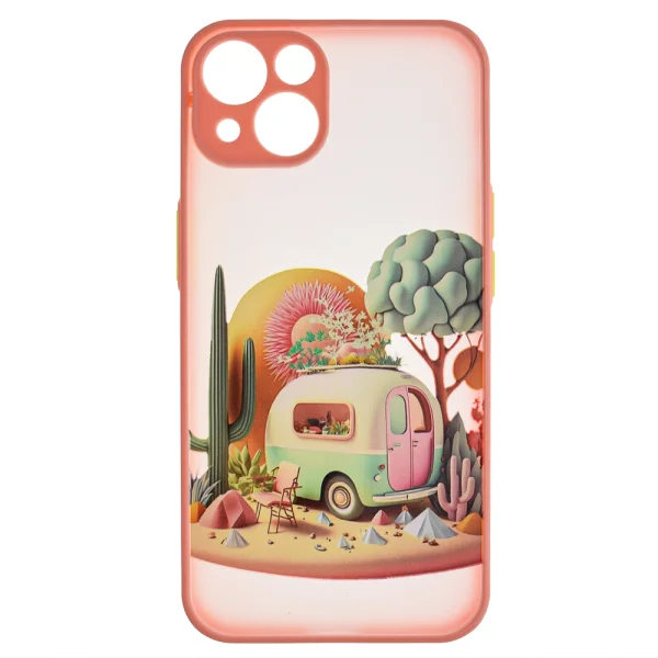 Удароустойчив калъф Trendy Travel за iPhone 15, Каравана 1