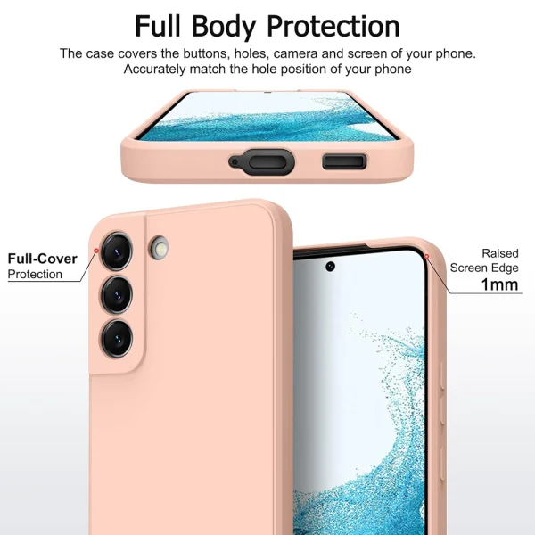 Silicone Lite case for Samsung Galaxy S22, Coral 3