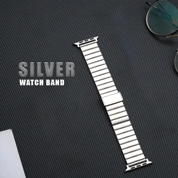 Metal strap Premium for Apple Watch 42 /44 /45 / 49mm, Silver 2