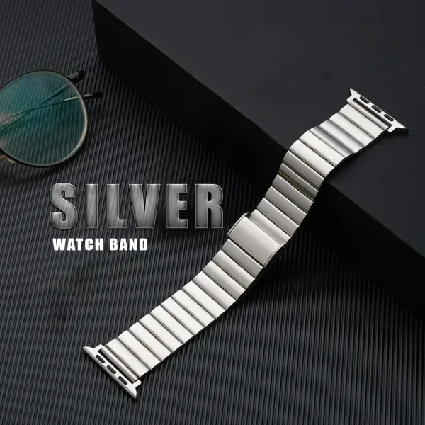 Metal strap Premium for Apple Watch 42 /44 /45 / 49mm, Silver 3