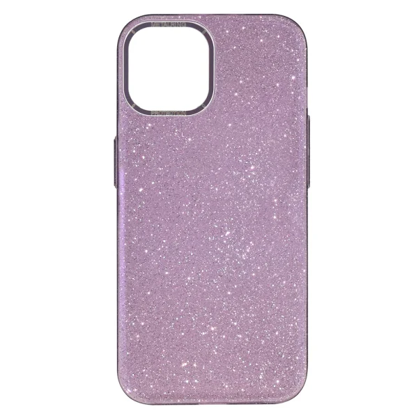 SKY Shining Plastic Case for iPhone 14, Purple-transparent 1