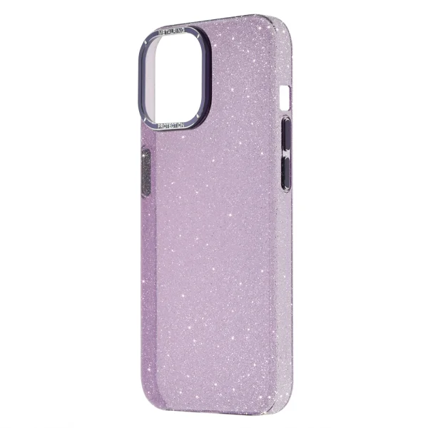 SKY Shining Plastic Case for iPhone 14, Purple-transparent 2
