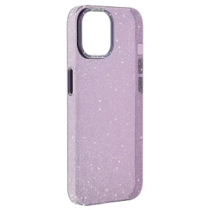 SKY Shining Plastic Case for iPhone 14, Purple-transparent 3