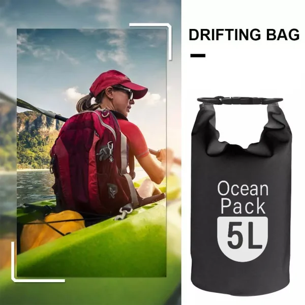 Waterproof Bag 5L, Black 4