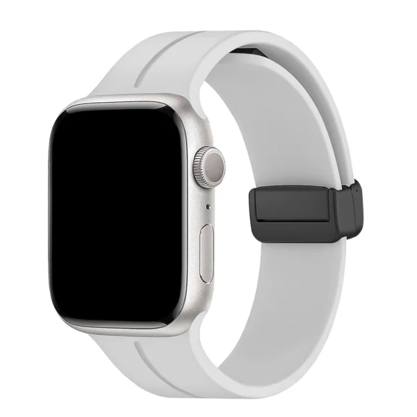 Magnetic silicone strap for Apple Watch 38 / 40 / 41mm, Gray 1