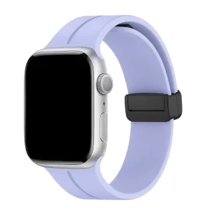 Силиконова каишка с магнитно закопчаване за Apple Watch 38 / 40 / 41mm, Лилав