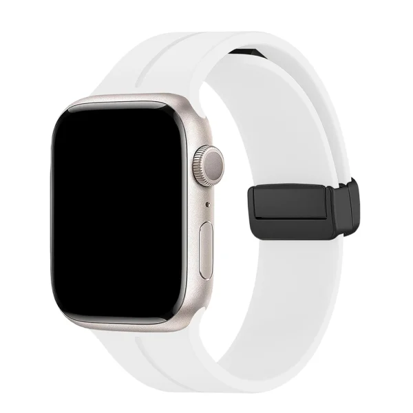 Magnetic Silicone Strap for Apple Watch 38 / 40 / 41mm, White 1