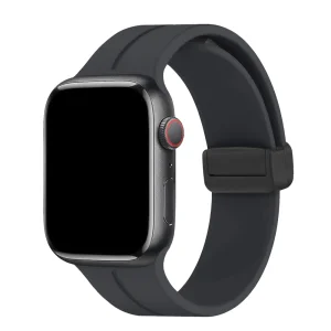 Силиконова каишка с магнитно закопчаване за Apple Watch 42 /44 / 49mm, Черен