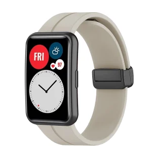 Silicone strap with magnetic closure for Huawei Watch 20 mm, Grey