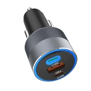 Зарядно за кола Forcell F-Energy, 12V, 85W, PD, QC4.0, 2xUSB C, USB-A, Черен