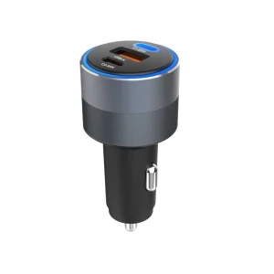 Зарядно за кола Forcell F-Energy, 12V, 85W, PD, QC4.0, 2xUSB C, USB-A, Черен 4