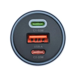 Зарядно за кола Forcell F-Energy, 12V, 85W, PD, QC4.0, 2xUSB C, USB-A, Черен 3
