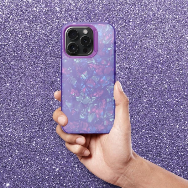 Shockproof Tutti Frutti Case for iPhone 13 Pro, Purple 5