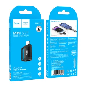 Адаптер HOCO UA31B OTG  от Lightning към Type C, 2A, Черен 5