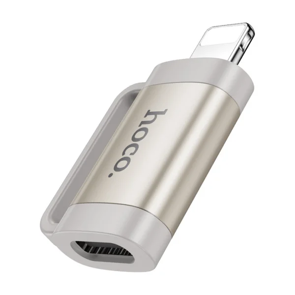 Адаптер HOCO UA31B OTG от Lightning към Type C, 2A, Сив 1