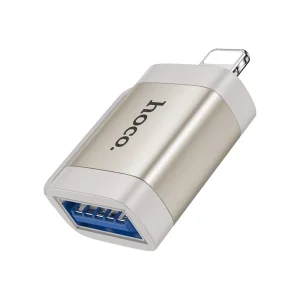 Адаптер HOCO UA31A OTG от Lightning към USB A, Сив