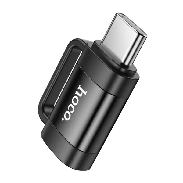 HOCO UA31E OTG Adapter Type C to Lightning, 3A, Black 1