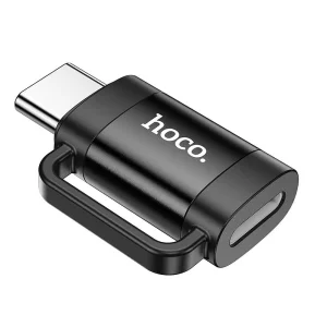 HOCO UA31E OTG Adapter Type C to Lightning, 3A, Black 3