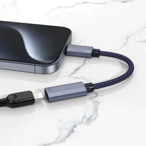 Адаптер HOCO UA29A OTG от Type C към Lightning, 15cm, Тъмно син 4