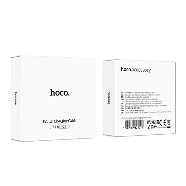 Кабел за зареждане HOCO за смарт часовник Hoco Y22 0.6m, Черен 4