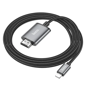 Видео Кабел HOCO UA27 от Lightning към HDMI 1080p, 2m, Сив 3
