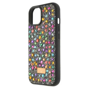 Удароустойчив калъф Diamond Blink за iPhone 15, Цветни камъни 4