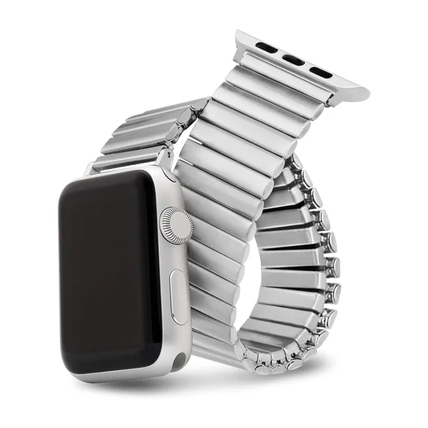Metal Elastic Strap Elastic for Apple Watch 42 /44 /45 / 49mm, Silver 1