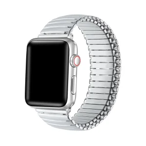 Metal Elastic Strap Elastic for Apple Watch 42 /44 /45 / 49mm, Silver 3