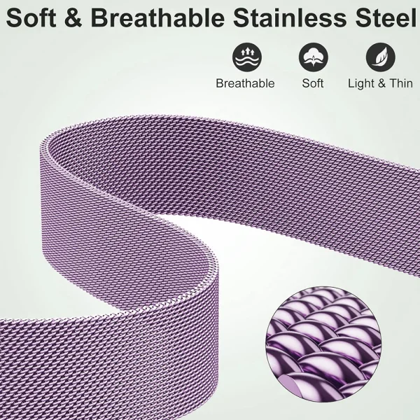 Metal Strap Magnet for Apple Watch 38 /40 / 41mm, Purple 3