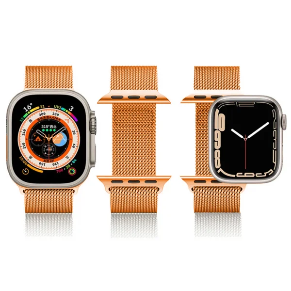 Metal Strap Magnet for Apple Watch 38 / 40 / 41mm, Orange 3