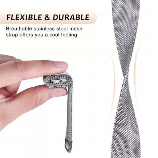 Magnet Metal Strap for Huawei Watch 20mm, Silver 3