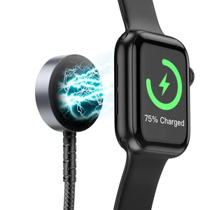 Безжично зарядно HOCO CW54 2in1, Type C, за Apple Watch, с кабел Lightning, 3A, 1.2m, CW54, Черен 4