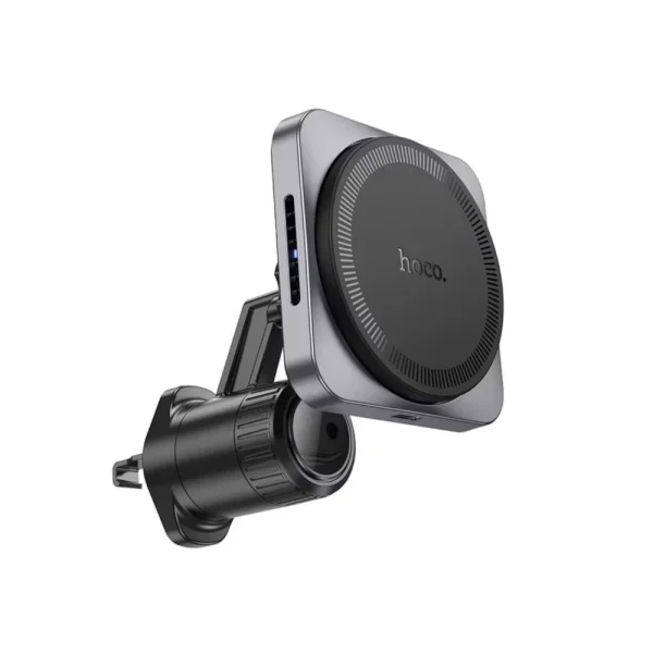 Car mount with wireless charging HOCO HW15, support MagSafe, 15W, Black-gray 3