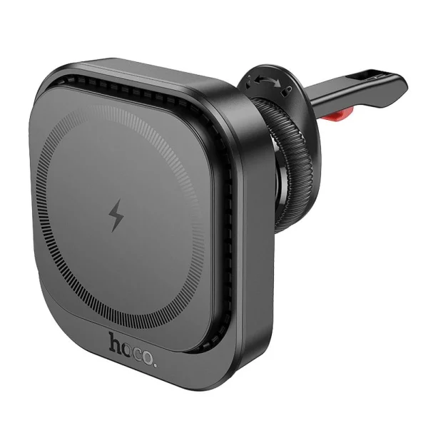 Car mount with wireless charging HOCO HW23 support MagSafe, Black 2