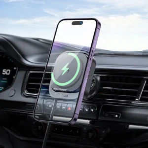 Car mount with wireless charging HOCO HW23 support MagSafe, Black 5