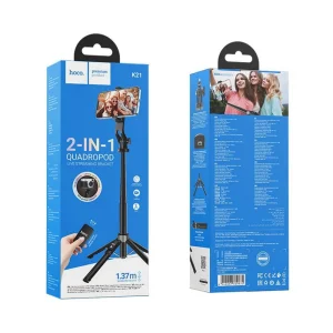Селфи стик HOCO K21, Bluetooth remote control, Черен 5