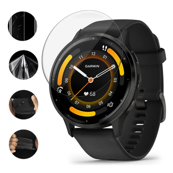 Hydrogel screen protector for Garmin Venu 3 watch 1