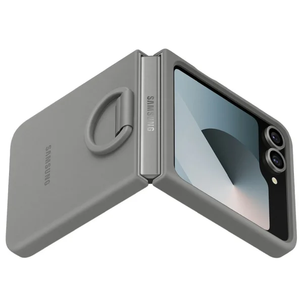 Калъф Samsung Silicone Cover with Ring за Samsung Galaxy Z Flip 6, EF-PF741TJE, Сив 2