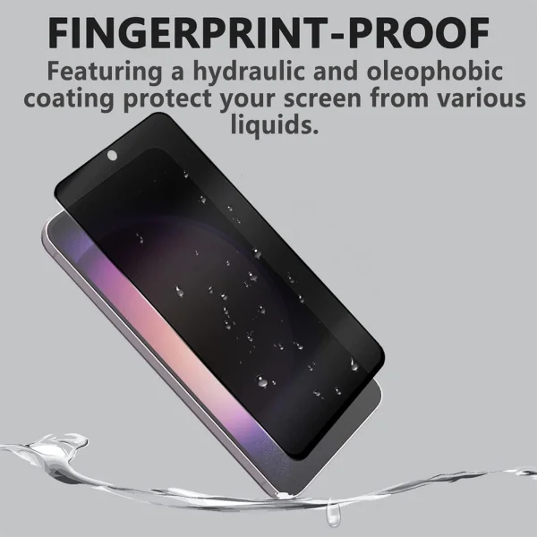 Стъклен Протектор 5D Full Glue PRIVACY за Samsung Galaxy S23, без дупка за пръстов отпечатък 2