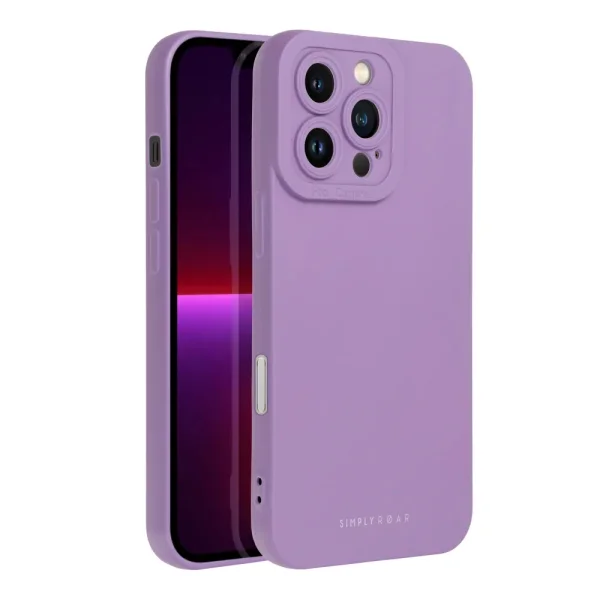 Силиконов калъф Roar Luna Case за iPhone 16 Pro Max, Лилав 1