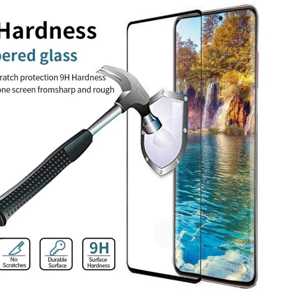 Стъклен Протектор Full Glue 5D за Samsung Galaxy S21 PLUS, Черен 2